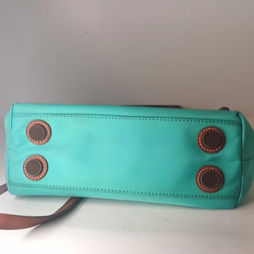 Dooney & Bourke Teal Nylon Windham Cleo Letter Carrier crossbody - Picture 6 of 16